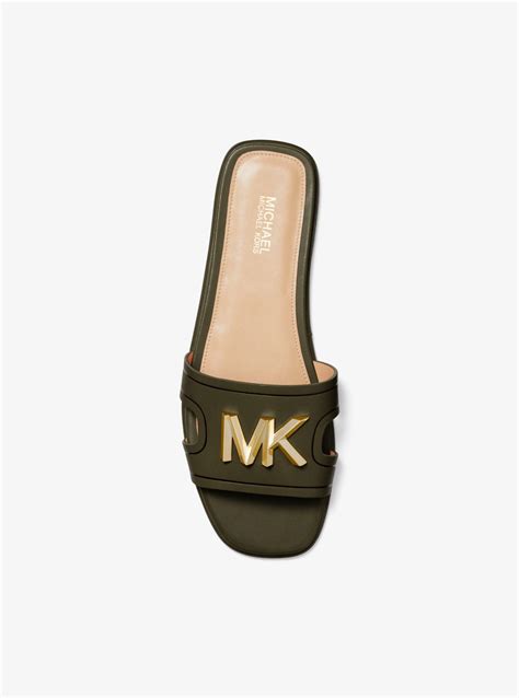 kippy slide michael kors|Michael Kors leather slides.